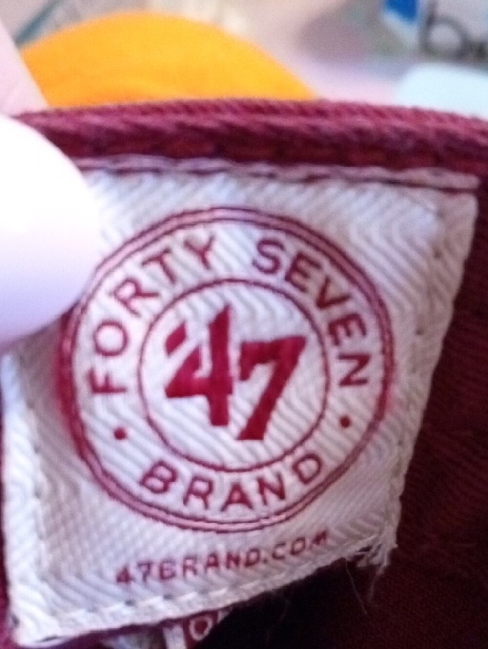 47 Brand Maroon Baseball Hall of Fame Cap with White Embroidery - Picture 4 of 5